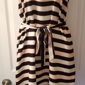 Divided Dresses - Striped, Black and Beige Mini Dress (NWT) Divided Dresses - Striped, Black and Beige Mini Dress (NWT)